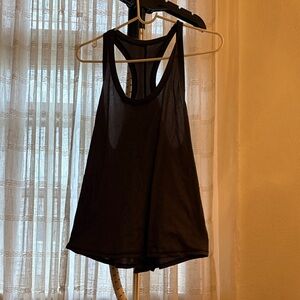 Lululemon dark heather gray stripe racerback tank top